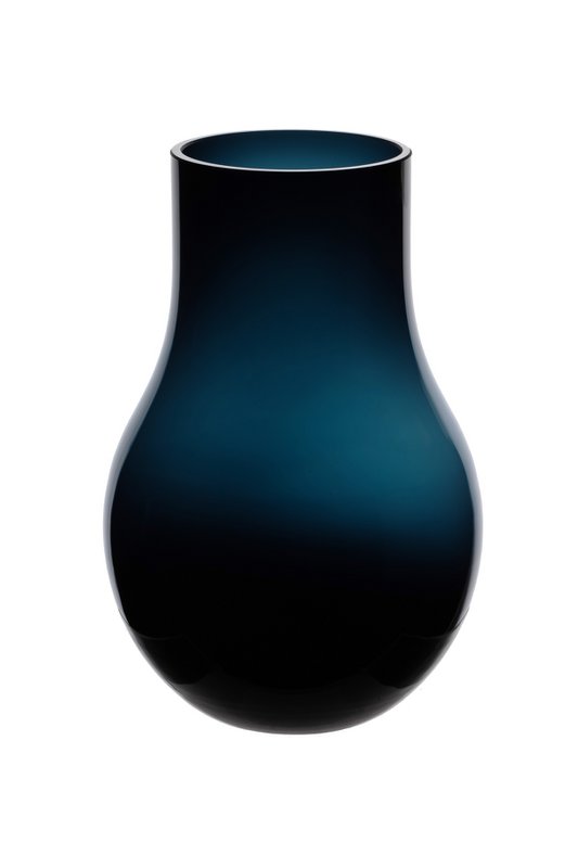 Vases en verre les plus vendus : grand vase moderne et élégant en verre de qualité bleu profond, DAVOS15