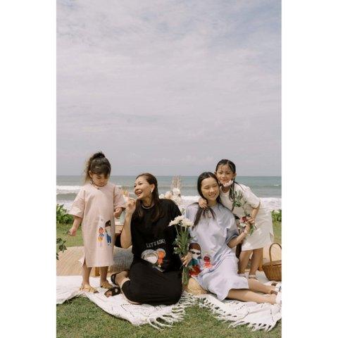 Oversized mama en mini Bianca jurk (KIDS)