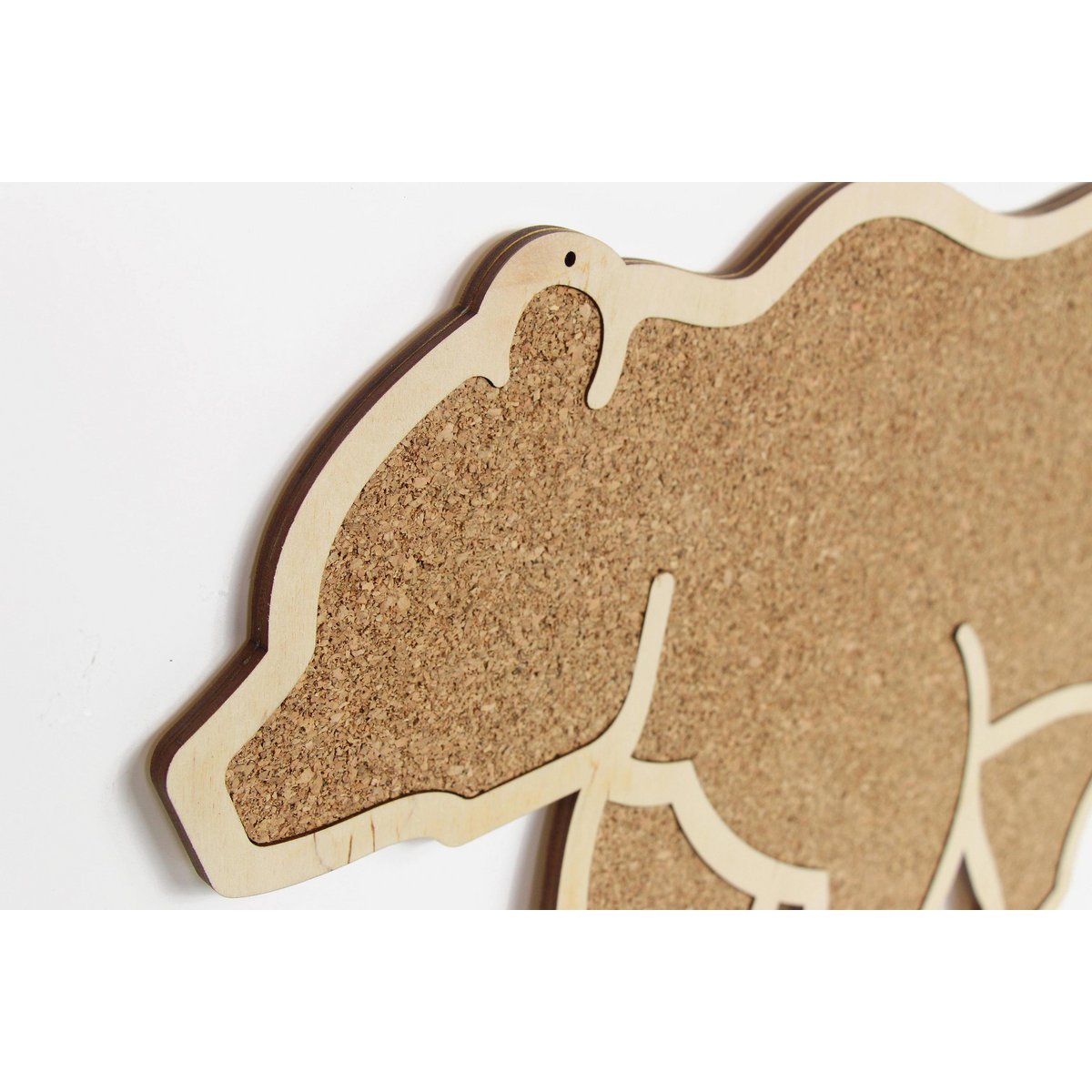 Bacheca di sughero, a forma di orso di sughero, orso decorativo da parete