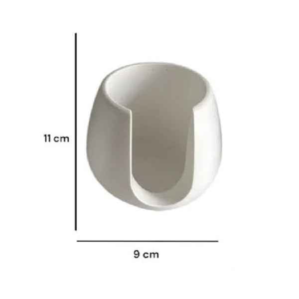 LAVURI® Wax Melter made of cast ceramic, tealight + white metal pot, wax melts not included