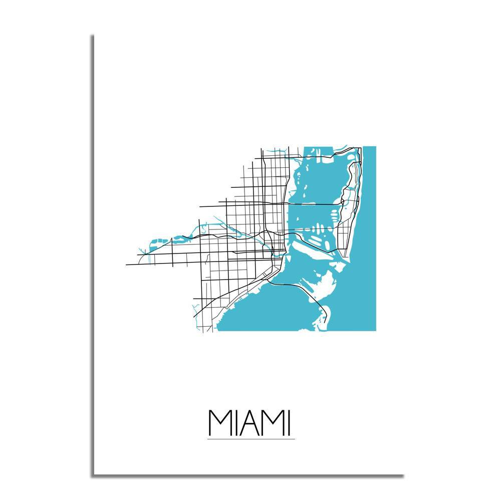 Miami Map poster