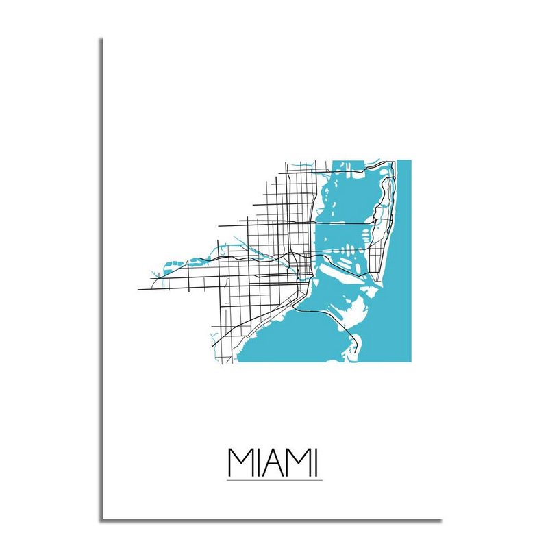 Miami Map poster