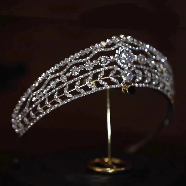 Tiaras de cristal de estilo real de la corona reina