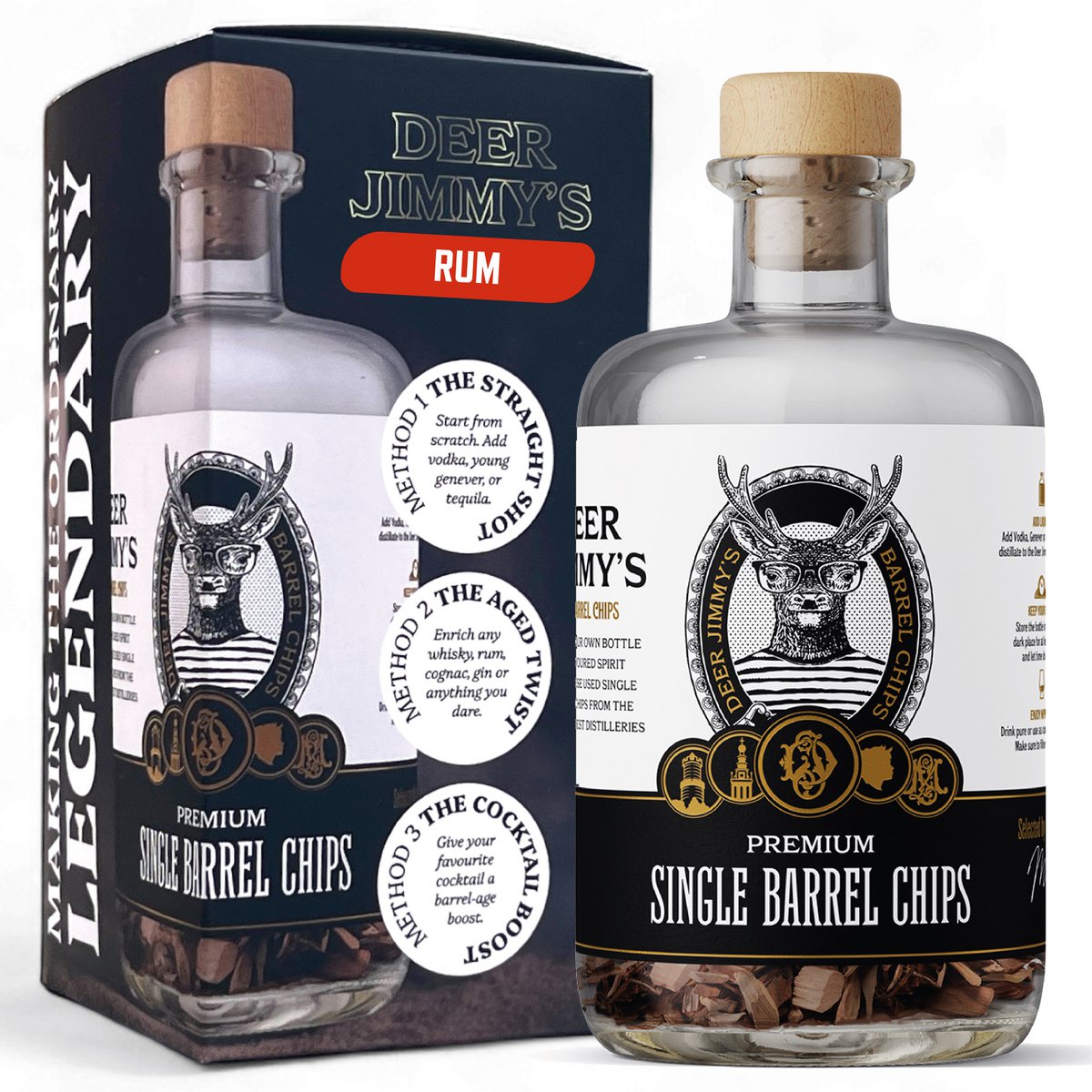 Deer Jimmy's® - Jamaican Rum Barrel Chips