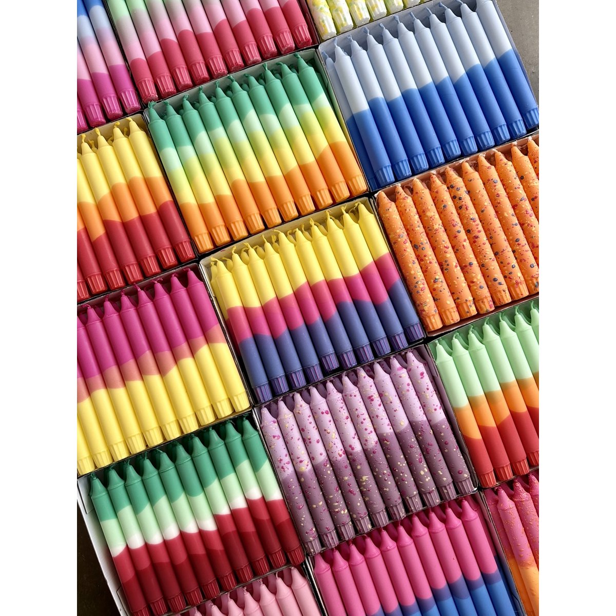 Taper stearinlys- Sommer vibes / Seaside Sunsets blå farver