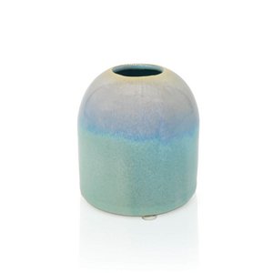 Vase small, 9 cm, made of ceramic, turquoise