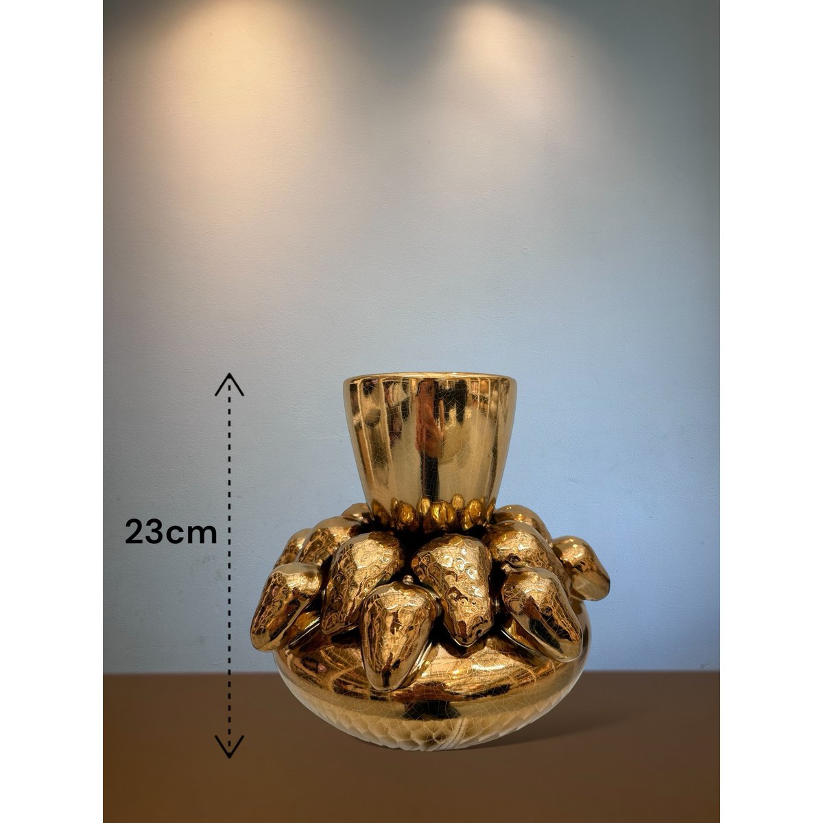 Håndlavet Golden Strawberry størrelse: 22*23 Hoog