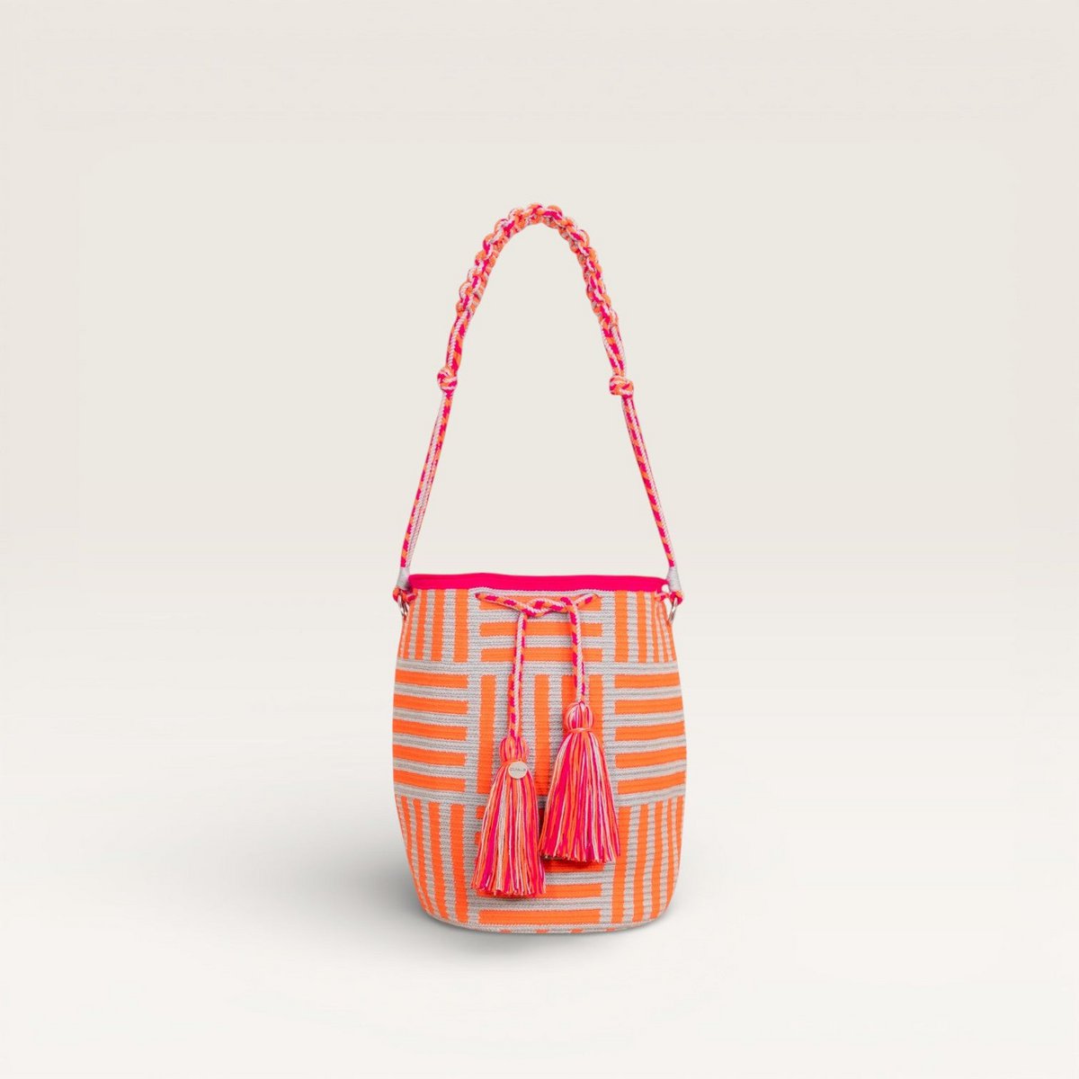 Sac à bandoulière rond géométrique | Tangerine