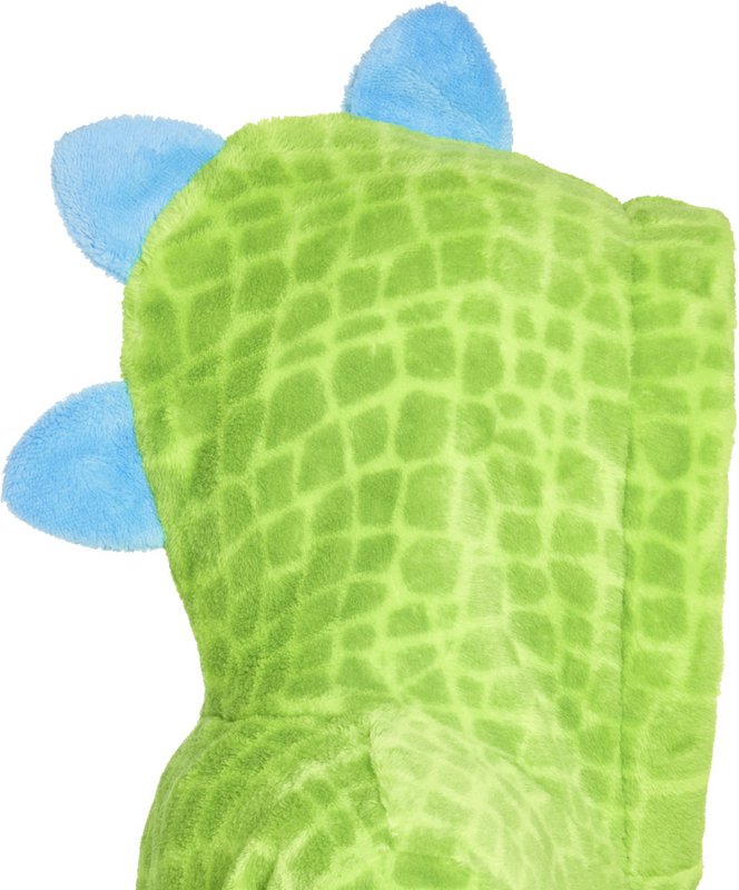 Fleece Bademantel Dino - grün