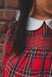 Merry Plaid Christmas Dress + pandebånd