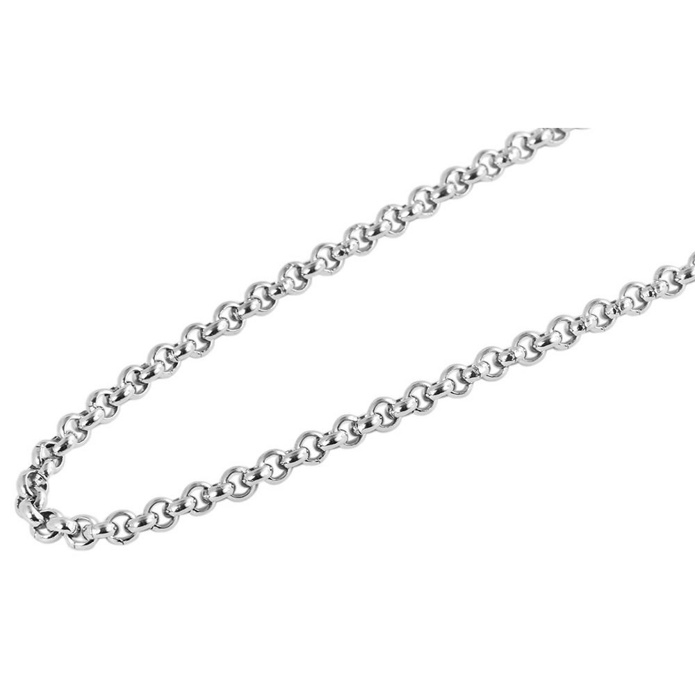 "Femine", accenterwtenketting van roestvrij staal, zilverkleurig, 45 cm
