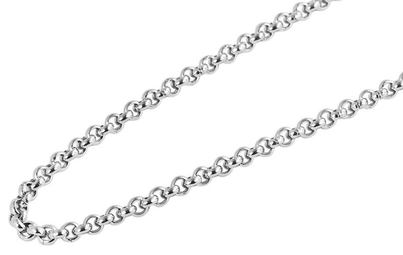 "Femine", accenterwtenketting van roestvrij staal, zilverkleurig, 45 cm