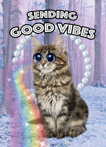 Kaart Sending Good Vibes 10 st.