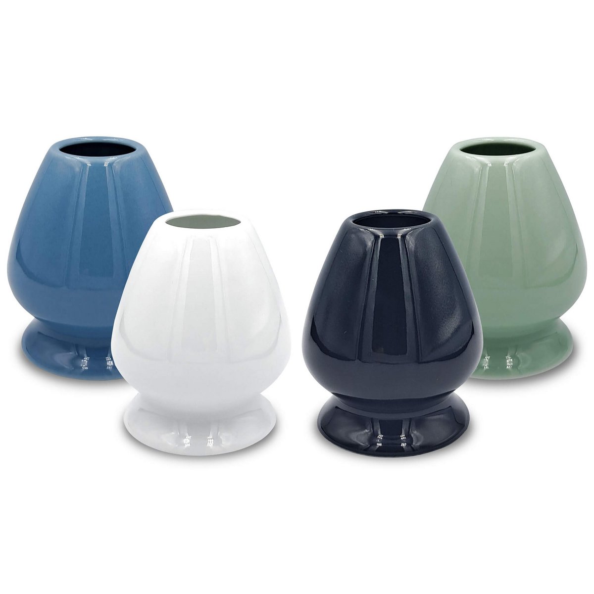 Matcha Besen Kusenaoshi Blue wykonany z ceramiki