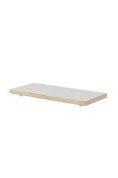 A small, gray wall shelf with a simple, minimalist design. The shelf is made of wood and measures 30cm in length, suitable for displaying small decor items or storing essentials.