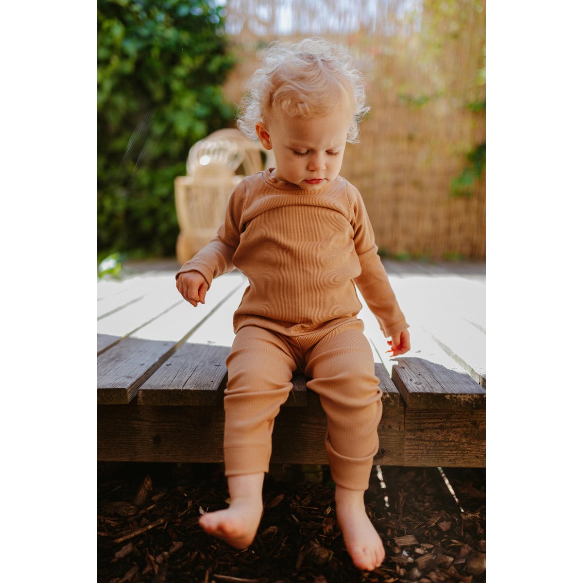 Ensemble pull côtelé