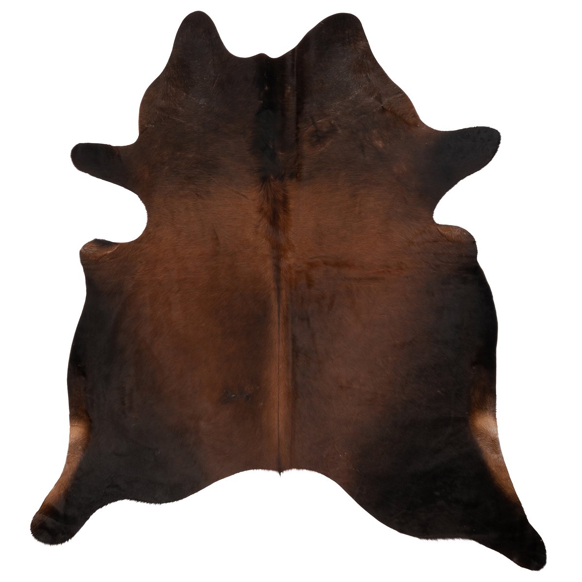 K845 | Unieke Koeienhuid XL | Donkerbruin | ca.210 x 180cm