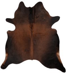 K845 | Unikt koskind XL | Mørkebrun | ca.210 x 180cm