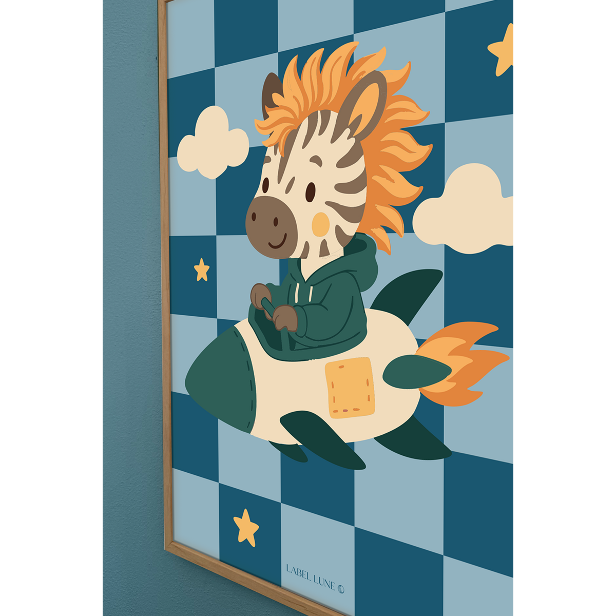 Affiche chambre enfant - Zebra Maeve