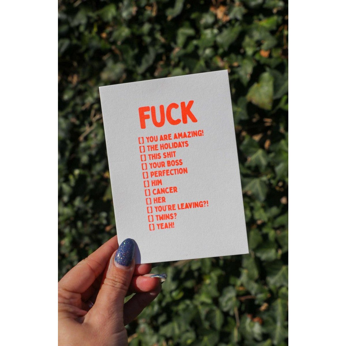 Riso print Putain tu es incroyable, lui, cancer, vacances....
