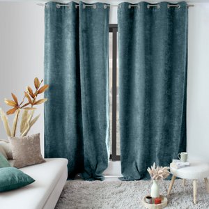 Thermovorhang mit Ösen, 140 x 260 cm, Samt, Velvet-Kollektion