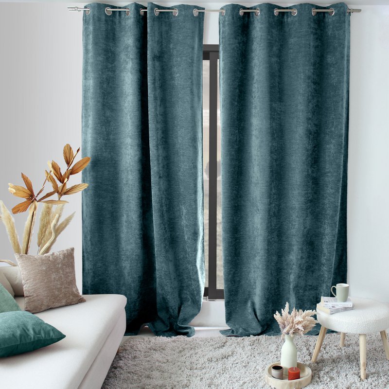 Cortina Térmica con Ojales, 140x260cm, Terciopelo, Colección Velvet