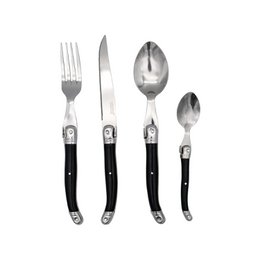 Ménagère Laguiole HERITAGE - Manche Noir ABS – 24 pièces