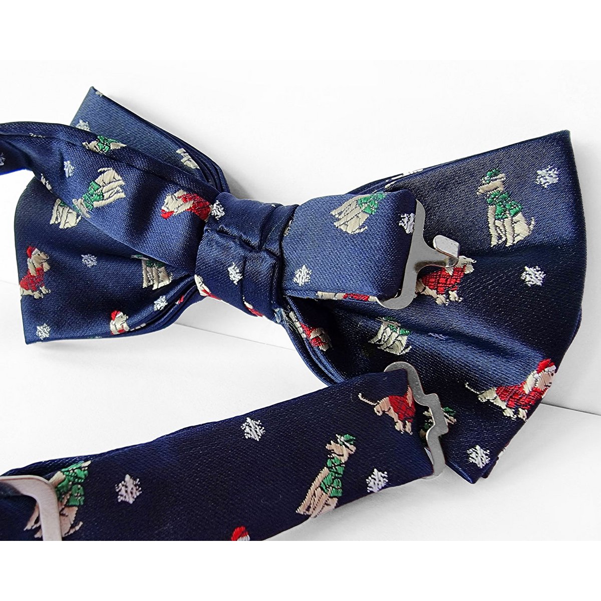 Bowtie - Mørkeblå med julehunde