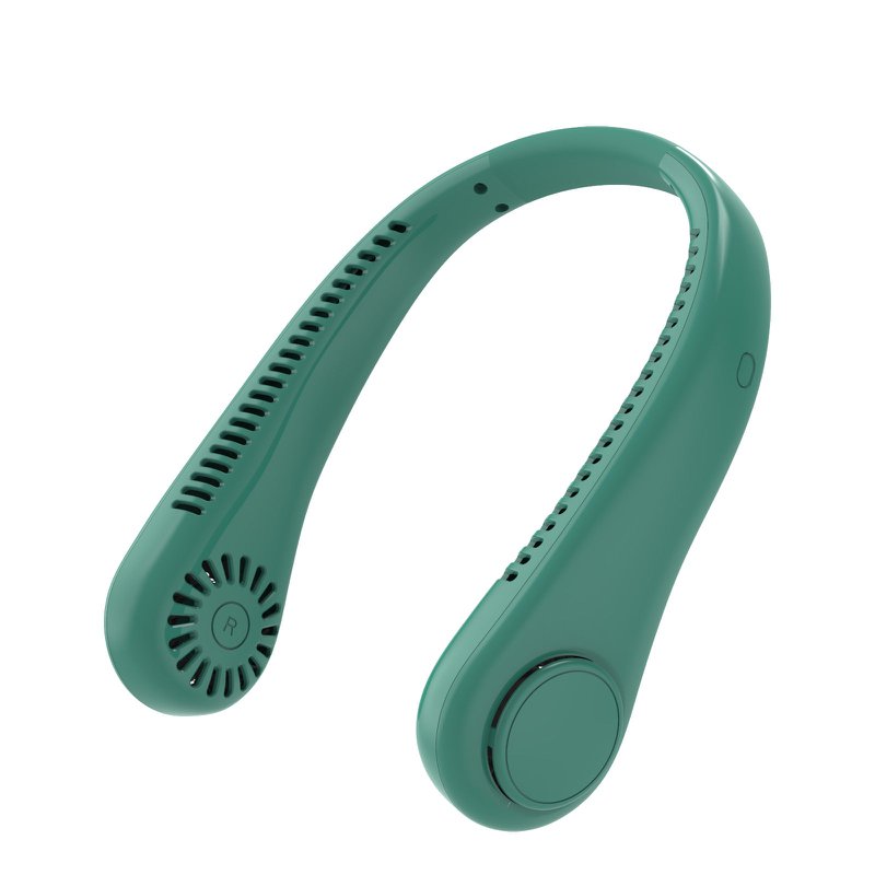 Genopladelig halsventilator Håndfri USB-miniventilator Rejser Udendørs sportsfans Bærbar Lazy Bladeless hængende halsventilator