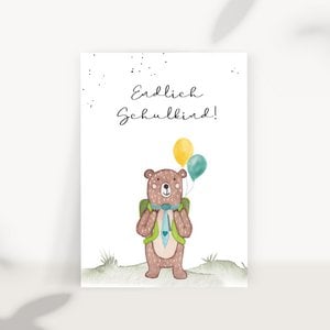 Map of school starting "Finally school child! - School bear (PU = 10 pieces) Copy