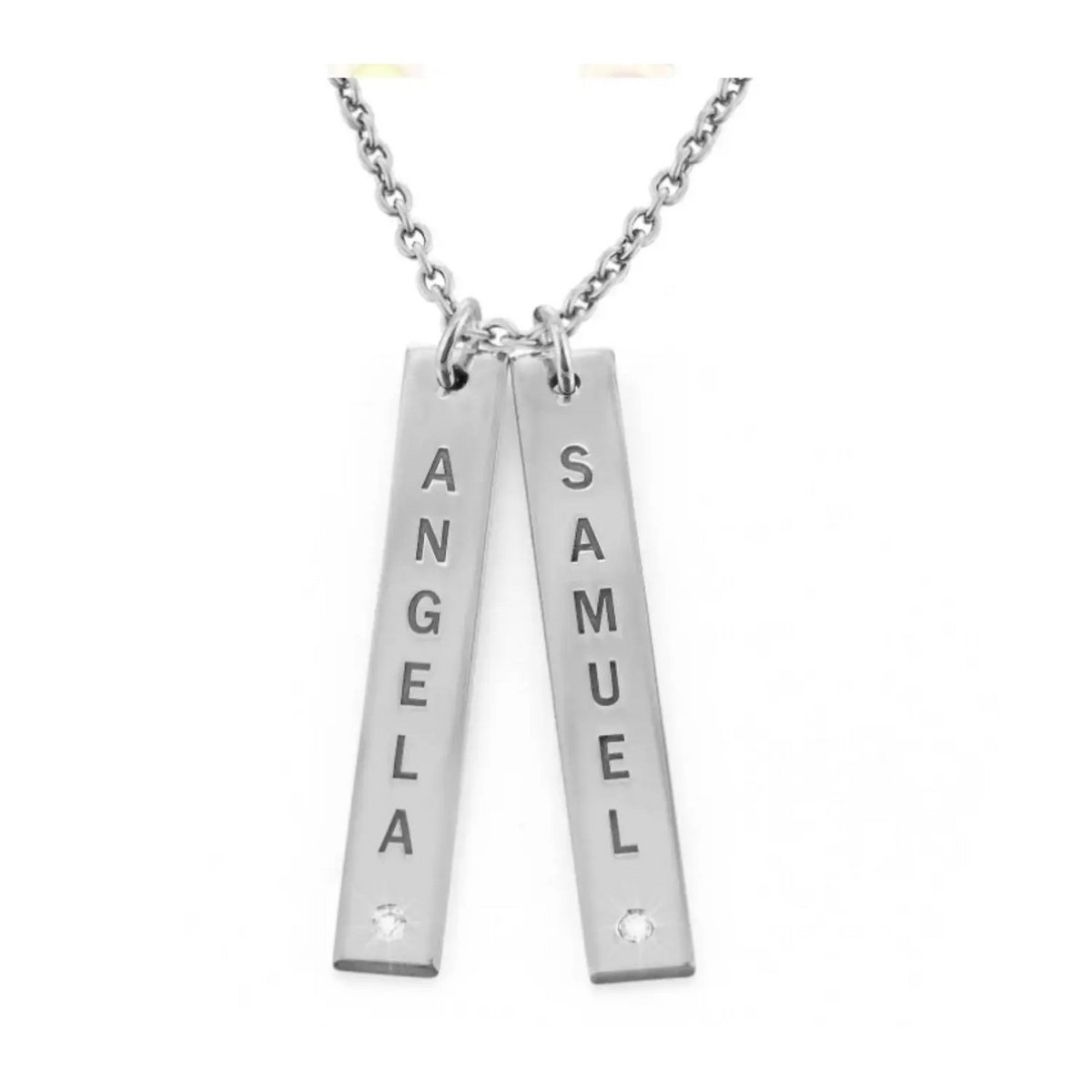 Collier vertical personnalisé, cadeau de la fête des mères