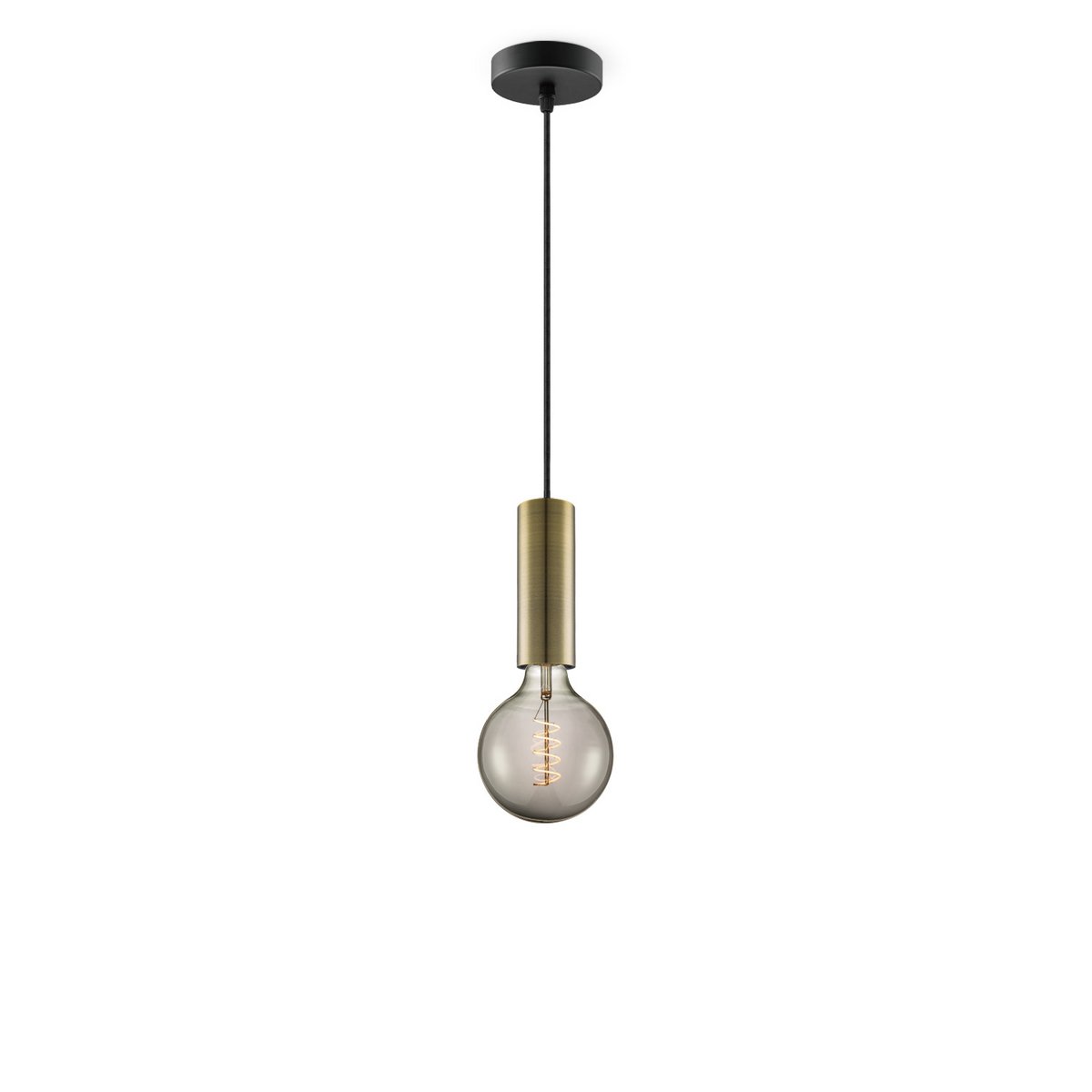 Home Sweet Home Hängelampe Bronze Saga Spiral - G125 - dimmbar E27 Rauch