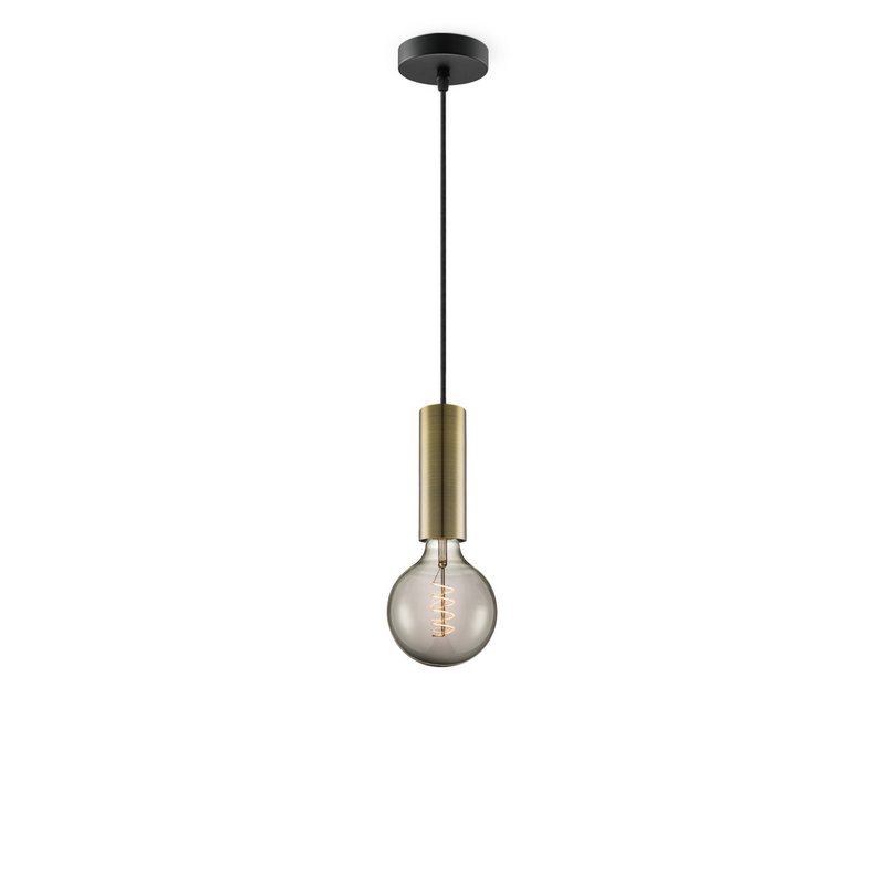 Home Sweet Home Hängelampe Bronze Saga Spiral - G125 - dimmbar E27 Rauch
