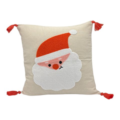 Decorative pillows with punch embroidery - Christmas - Santa Claus - 43 x 43cm