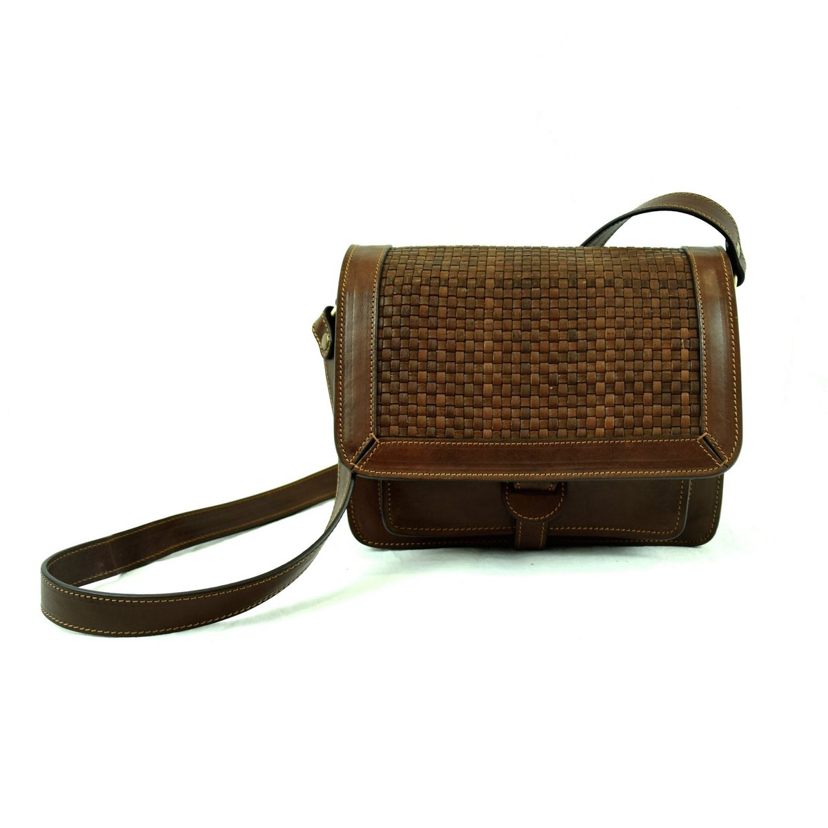 Bolso señora de piel 23,5 cm. largo x 20 cm. altura