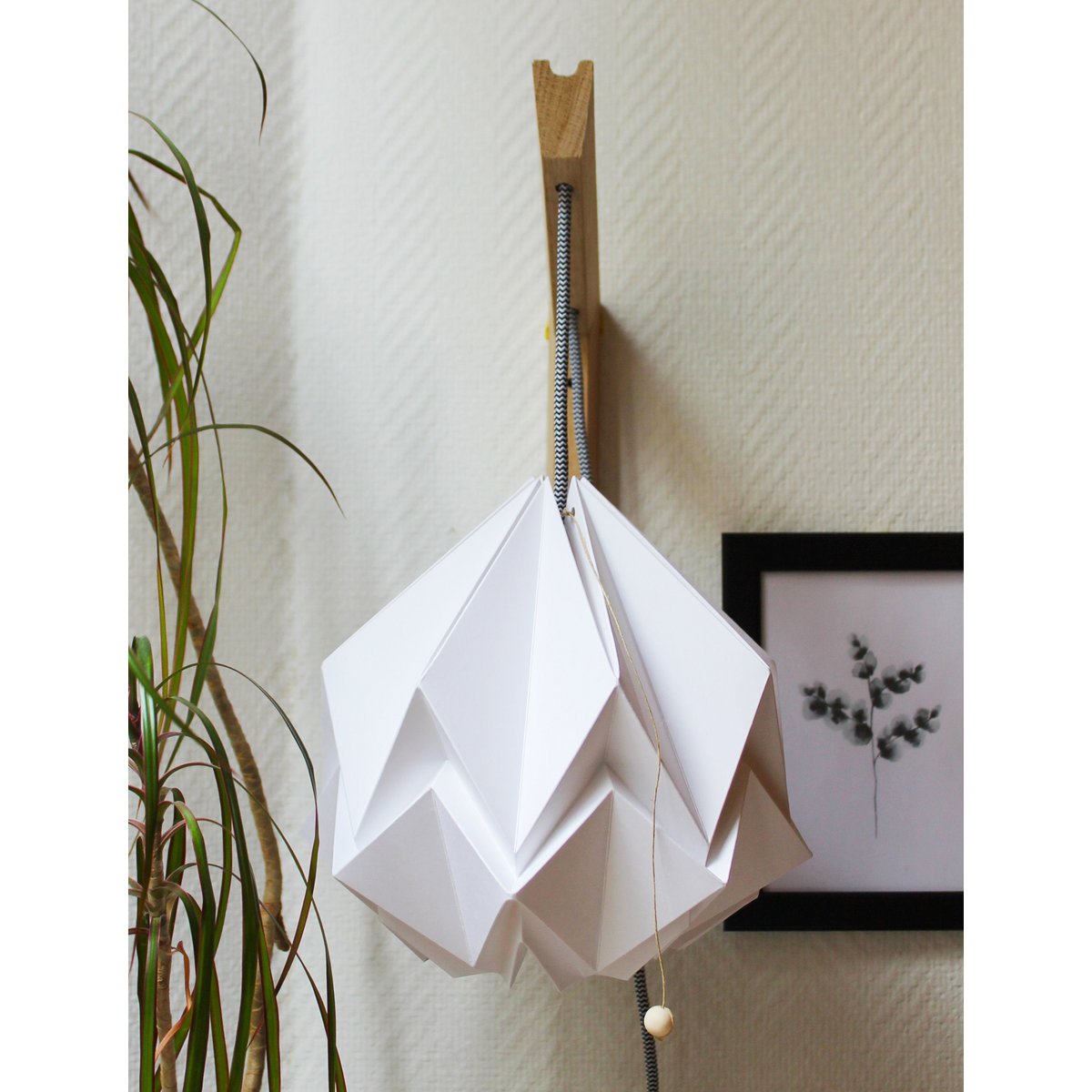 Aplique de madera y suspensión Origami Design en Papel