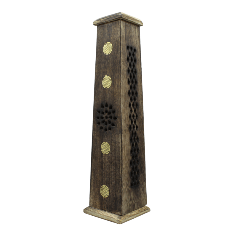 Green Tree Tower Incense Burner Flower of Life