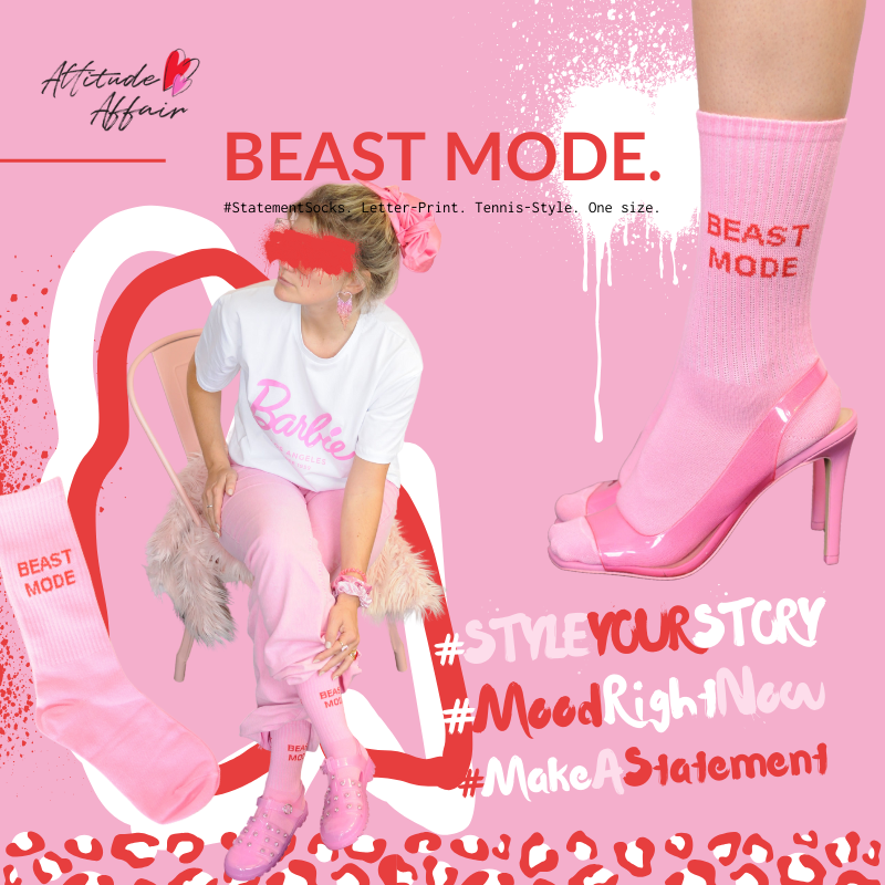 3-pakke %23StatementSocks BAD GIRLS CLUB "Message on Socks" Sokker i hvid, pink og rød gavesæt