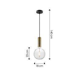 Home Sweet Home suspension bronze Saga Globe - G125 - dimmable E27 clair