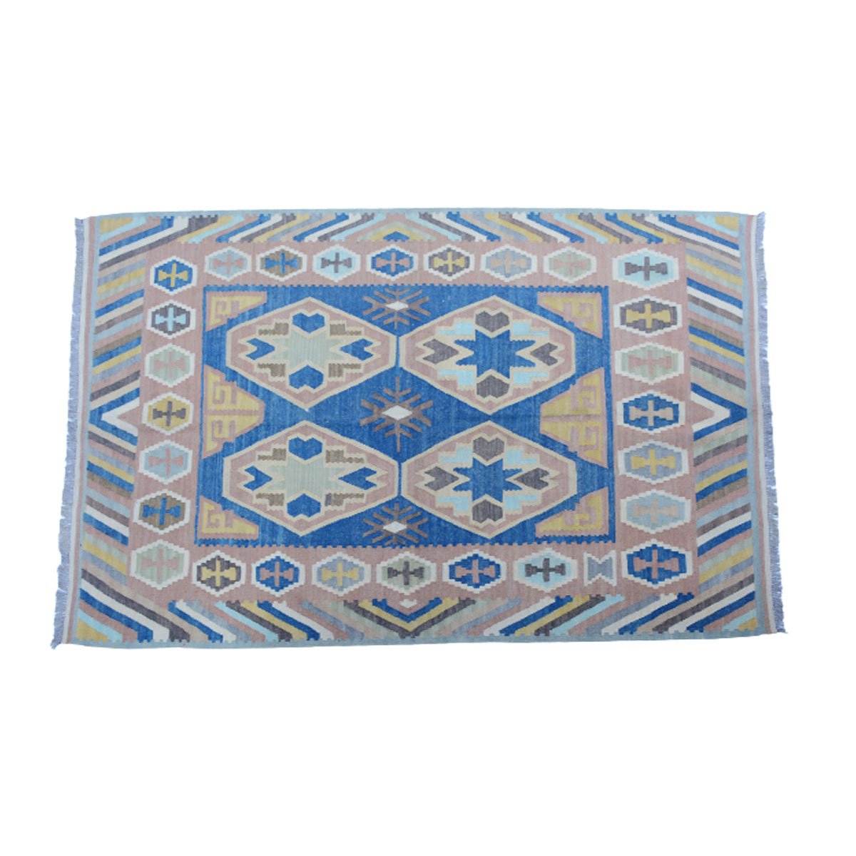 Modern Glaucous Kilim Rug