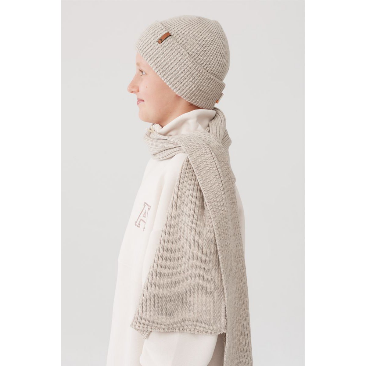Gorro HARRY – 100% lana merino – beige [B2B]