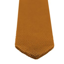 Orange ember knitted tie