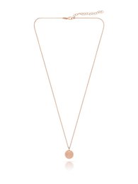 Rose gold chain pendant with a 1.2 cm circular disc.