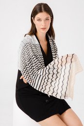 Cybele sjal ecru-beige-sort