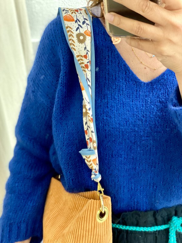 Sac Seau VELOUR CÔTELÉ ORANGE