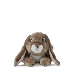 Living Nature peluche lapin marron foncé avec oreilles tombantes, écologique
