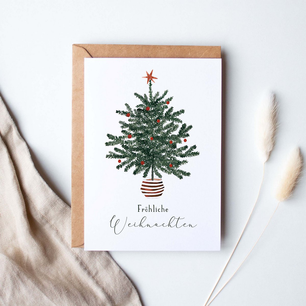 Folding card "Christmas tree Merry Christmas"