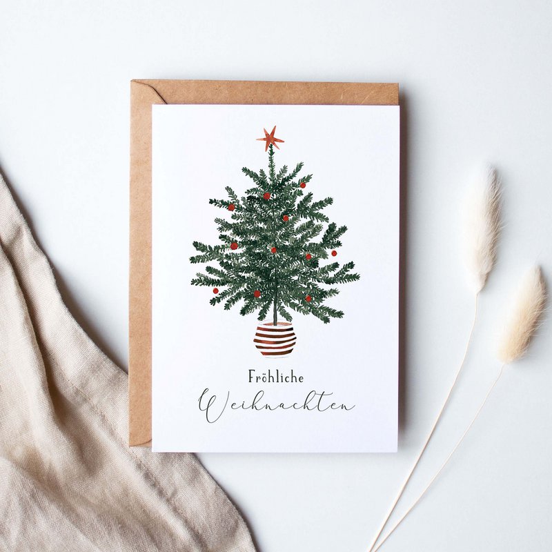Faltkarte "Weihnachtsbaum Fröhliche Weihnachten"