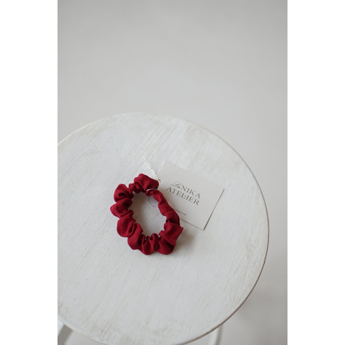 Scrunchies elastici in lino senza plastica natalizi - Elastici per capelli in lino