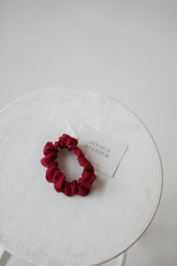 No plastic Elastic Linen Scrunchies Christmas - Linen hair ties